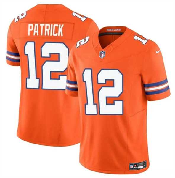 Men & Women & Youth Denver Broncos #12 Tim Patrick Orange F.U.S.E. Mile High Collection 1977 Throwback Vapor Limited Football Stitched Jersey->denver broncos->NFL Jersey